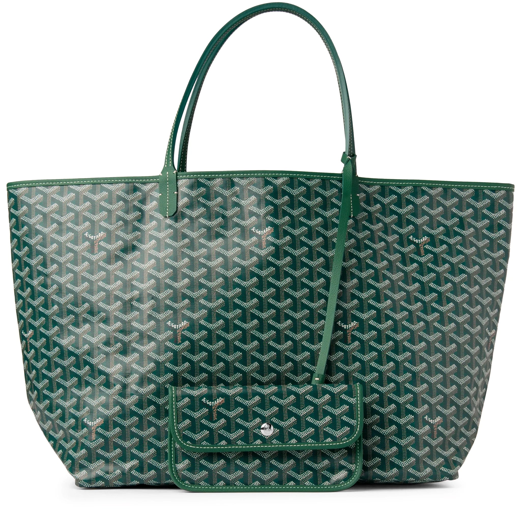 Front View of Goyard Saint Louis GM Tote Bag Green CROCUNPMLCL09CL09X